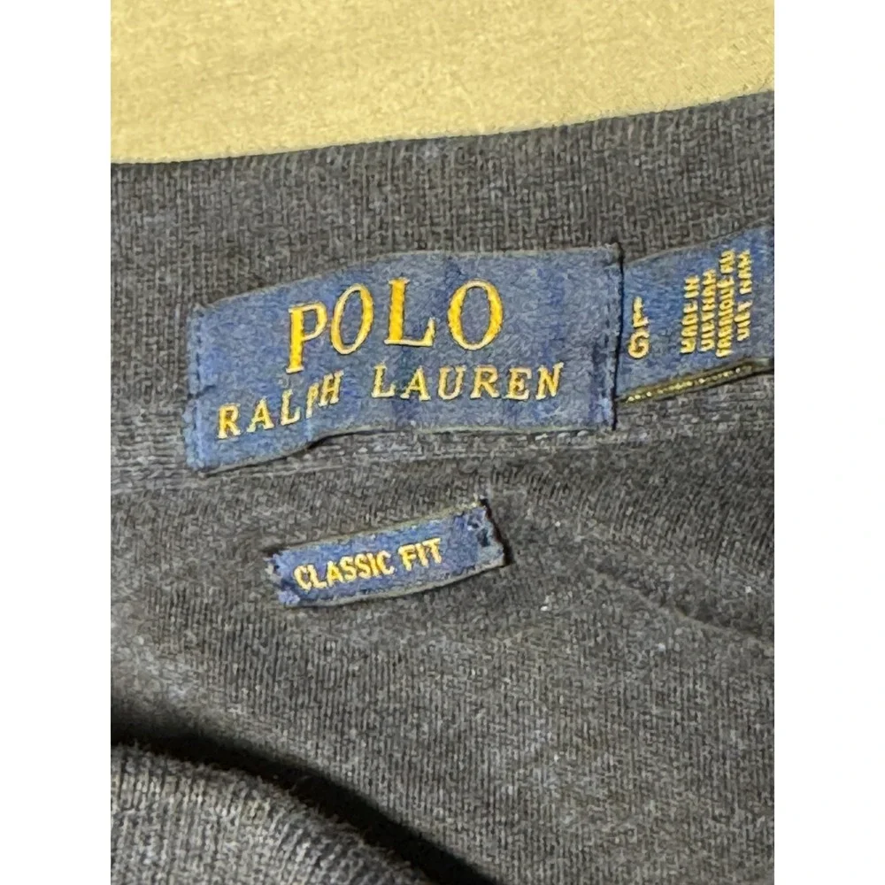 Ralph Lauren Polo Shirt Men Large Navy Blue Short Sleeve Classic Fit Golf Casual